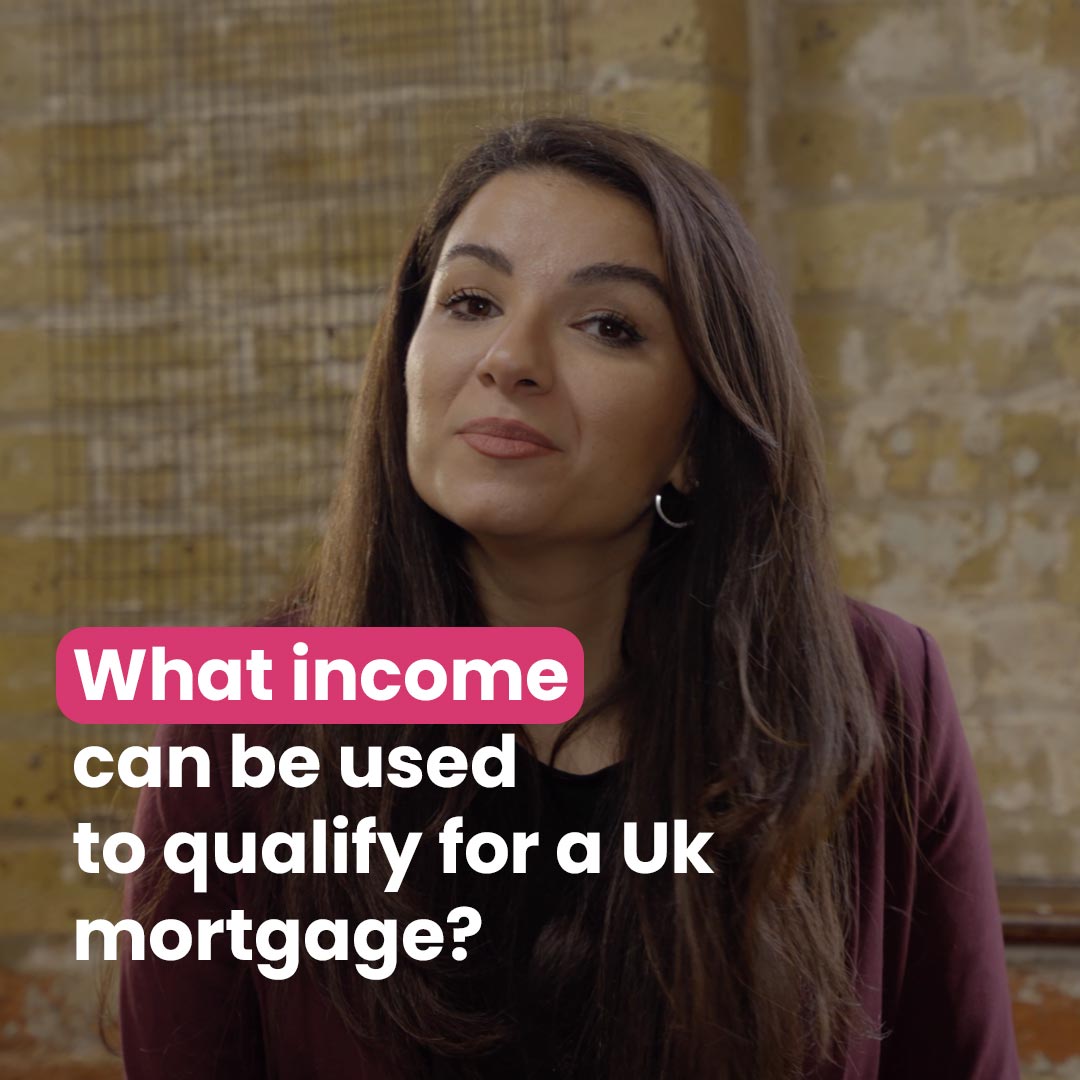 Image of what income can be used to qualify for a UK mortgage.